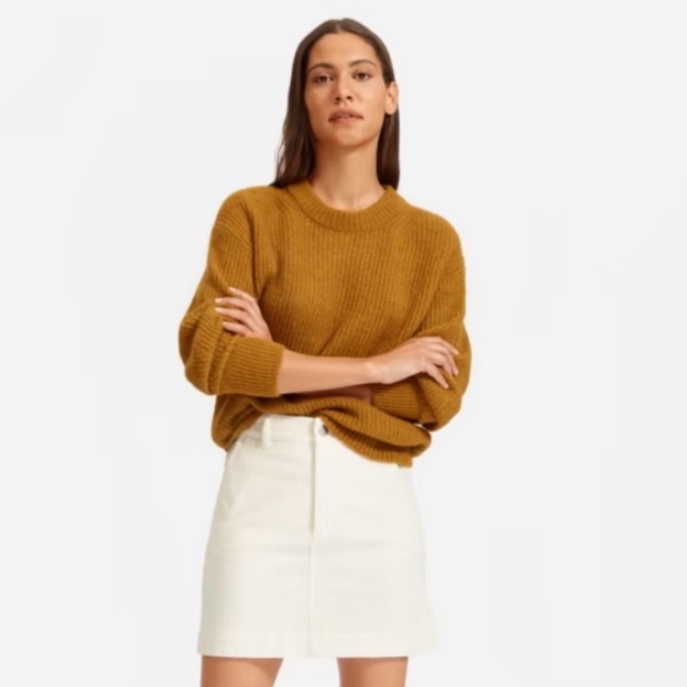 Everlane Alpaca Crew Sweater Mustard M